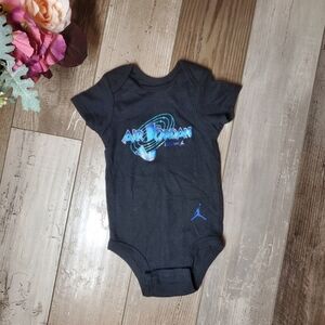 Air Jordan Black and Blue Baby Boy Bodysuit Size 0-6M NWOT